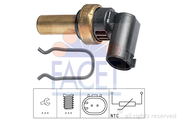 Senzor,temperatura ulei 7.3300 FACET