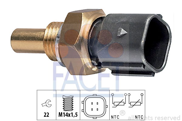 Senzor,temperatura lichid de racire 7.3316 FACET