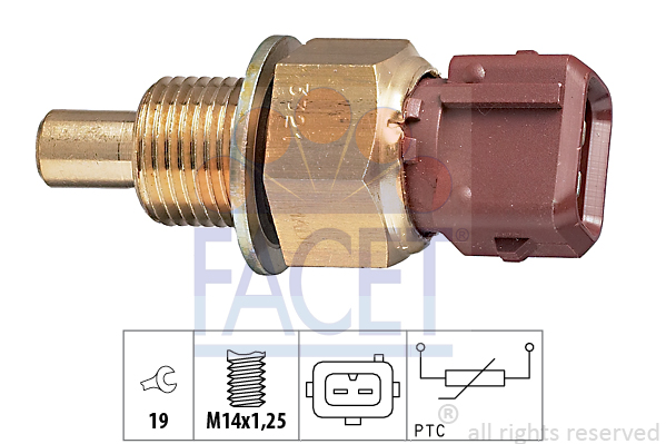 Senzor,temperatura lichid de racire 7.3321 FACET