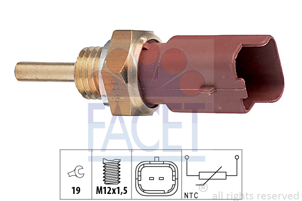 Senzor,temperatura lichid de racire 7.3326 FACET