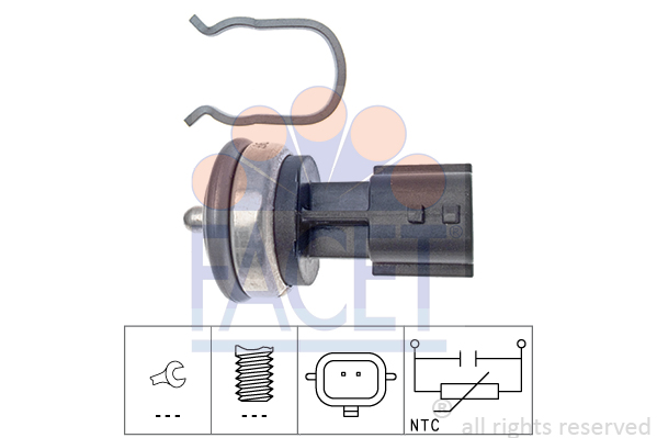 Senzor,temperatura lichid de racire 7.3337 FACET