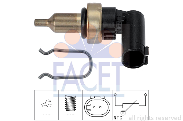 Senzor,temperatura lichid de racire 7.3343 FACET