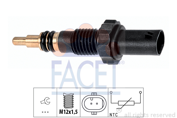 Senzor,temperatura lichid de racire 7.3348 FACET