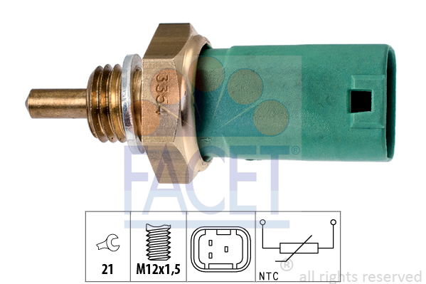 Senzor,temperatura lichid de racire 7.3354 FACET