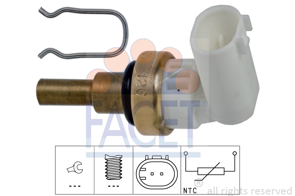 Senzor,temperatura lichid de racire 7.3360 FACET