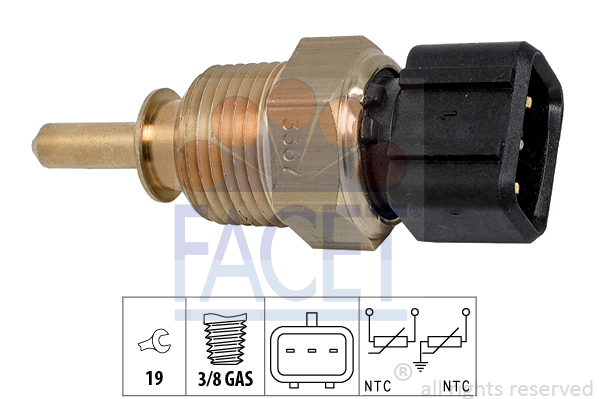 Senzor,temperatura lichid de racire 7.3367 FACET