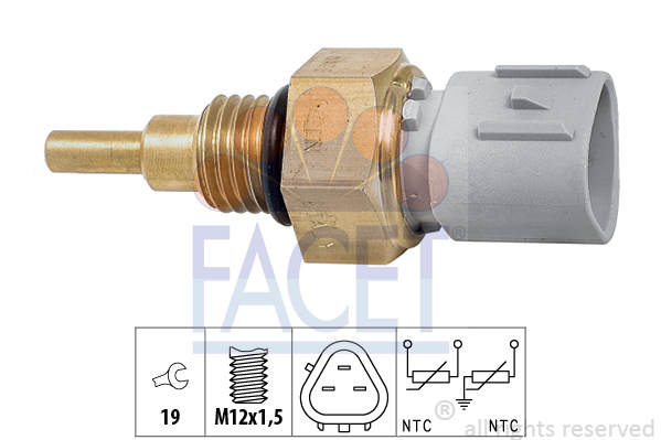 Senzor,temperatura lichid de racire 7.3368 FACET