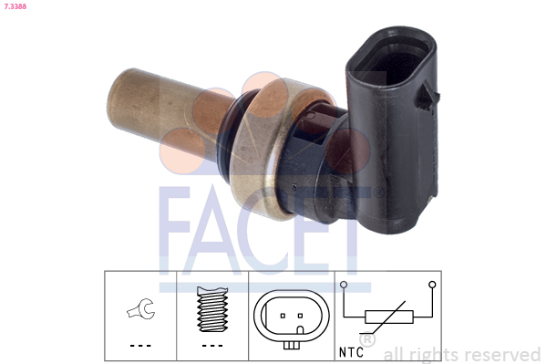Senzor,temperatura lichid de racire 7.3388 FACET