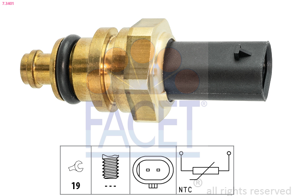 Senzor,temperatura lichid de racire 7.3401 FACET