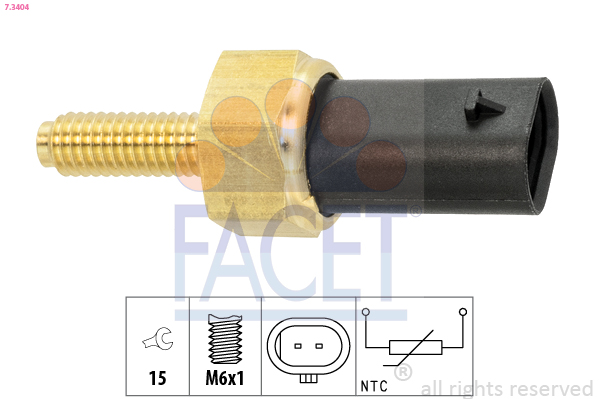 Senzor,temperatura lichid de racire 7.3404 FACET