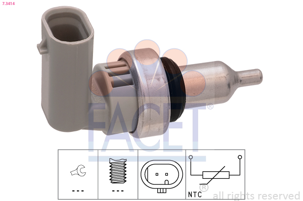 Senzor,temperatura lichid de racire 7.3414 FACET