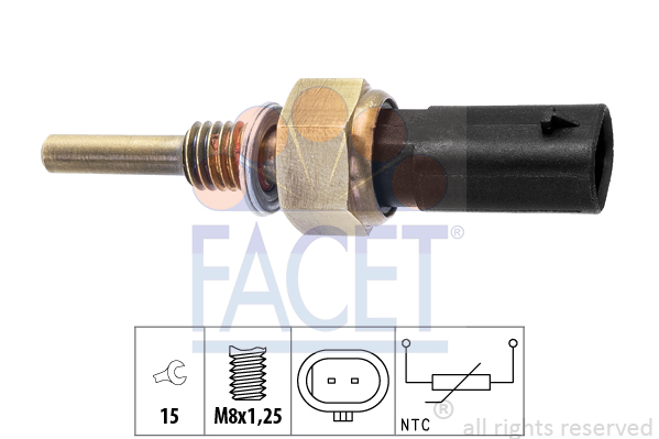 Senzor,temperatura lichid de racire 7.3417 FACET