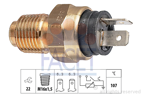 Senzor,temperatura lichid de racire 7.3526 FACET