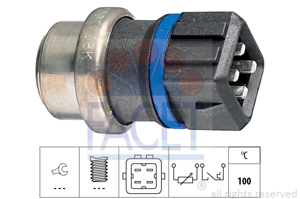 Senzor,temperatura lichid de racire 7.3536 FACET