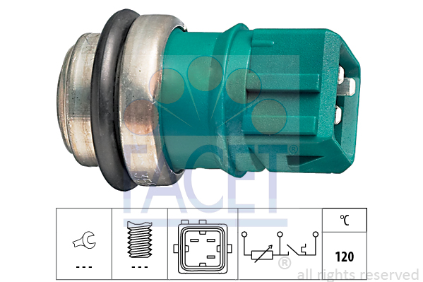 Senzor,temperatura lichid de racire 7.3550 FACET