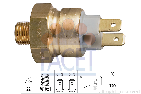 Comutator temperatura, racire 7.4080 FACET