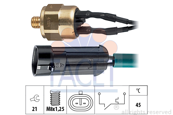 Comutator temperatura, racire 7.4124 FACET