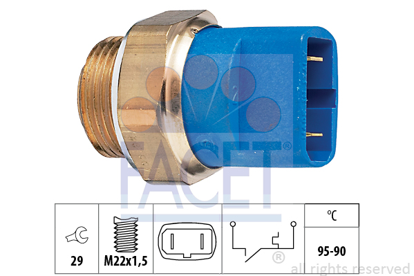 Comutator temperatura, ventilator radiator 7.5032 FACET