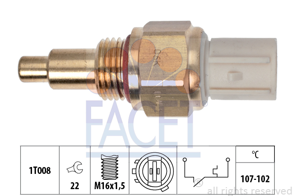 Comutator temperatura, ventilator radiator 7.5120 FACET