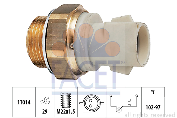 Comutator temperatura, ventilator radiator 7.5137 FACET