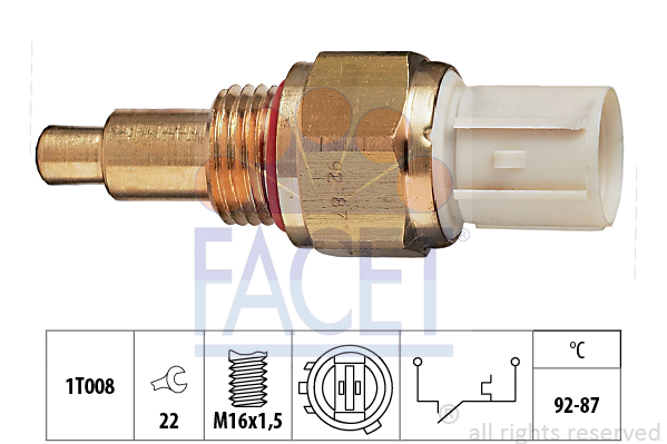 Comutator temperatura, ventilator radiator 7.5138 FACET