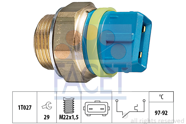 Comutator temperatura, ventilator radiator 7.5145 FACET