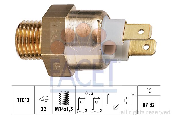 Comutator temperatura, ventilator radiator 7.5146 FACET