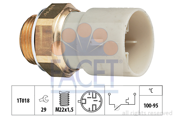 Comutator temperatura, ventilator radiator 7.5147 FACET