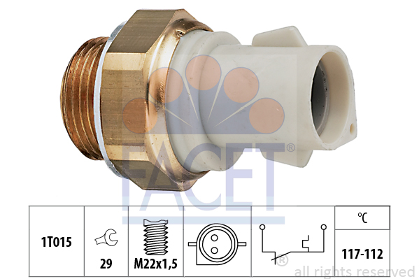 Comutator temperatura, ventilator radiator 7.5166 FACET