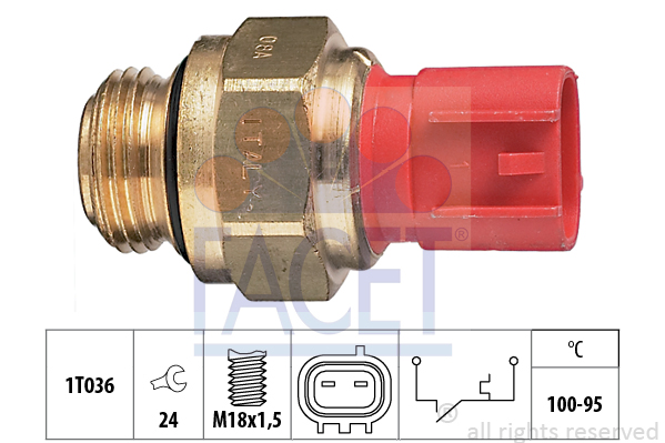 Comutator temperatura, ventilator radiator 7.5186 FACET