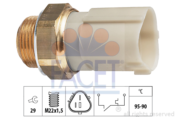 Comutator temperatura, ventilator radiator 7.5262 FACET