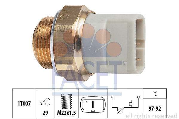 Comutator temperatura, ventilator radiator 7.5279 FACET