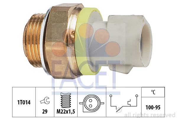 Comutator temperatura, ventilator radiator 7.5280 FACET