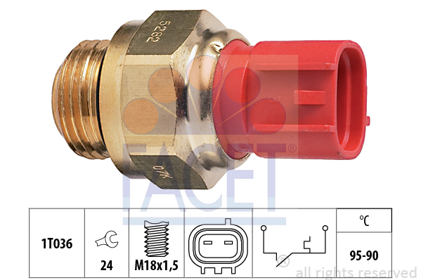 Comutator temperatura, ventilator radiator 7.5282 FACET