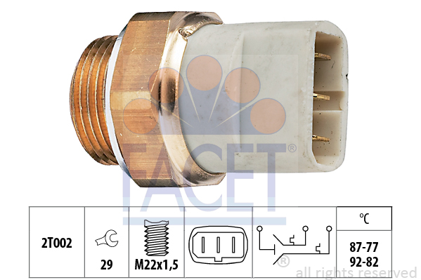 Comutator temperatura, ventilator radiator 7.5626 FACET