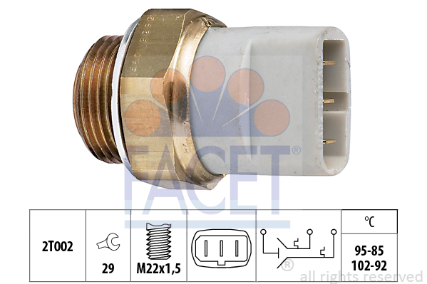 Comutator temperatura, ventilator radiator 7.5635 FACET