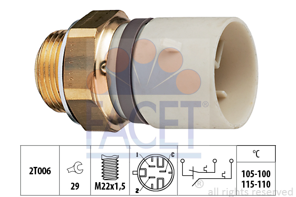 Comutator temperatura, ventilator radiator 7.5648 FACET