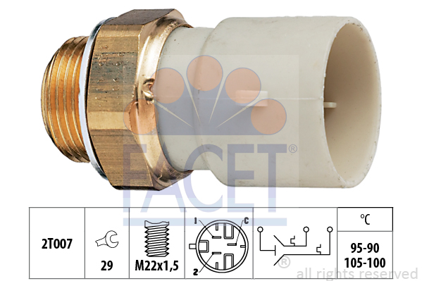 Comutator temperatura, ventilator radiator 7.5688 FACET