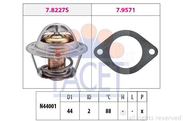 Termostat,lichid racire 7.8390 FACET