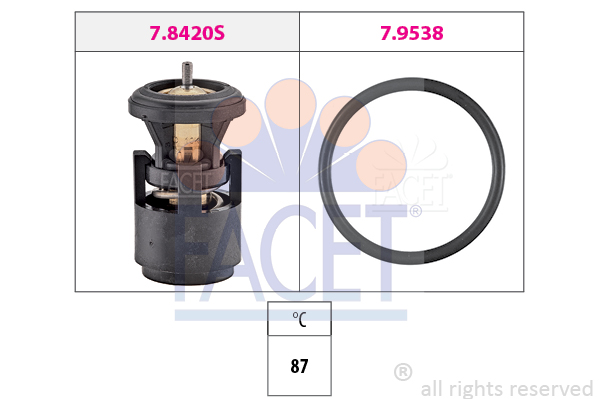 Termostat,lichid racire 7.8420 FACET