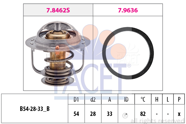 Termostat,lichid racire 7.8645 FACET