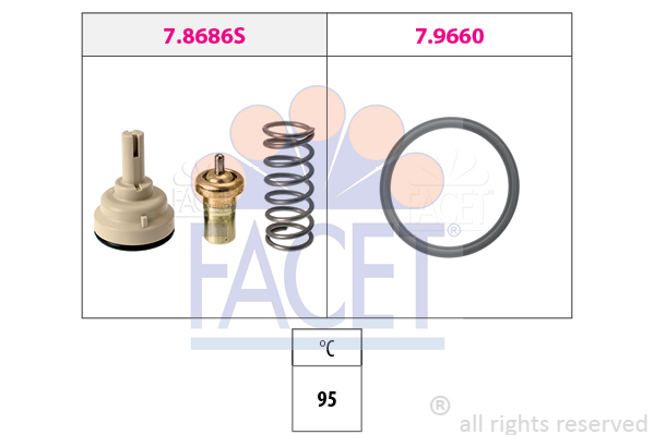 Termostat,lichid racire 7.8686 FACET