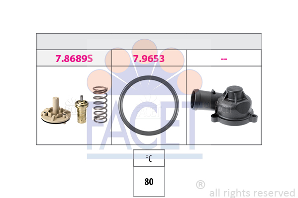 Termostat,lichid racire 7.8689K FACET