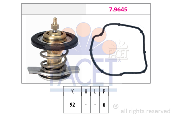 Termostat,lichid racire 7.8847 FACET