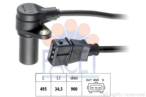 Senzor impulsuri, arbore cotit 9.0160 FACET