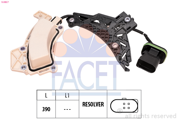 Senzor, poziție rotor (motor electric) 9.0857 FACET