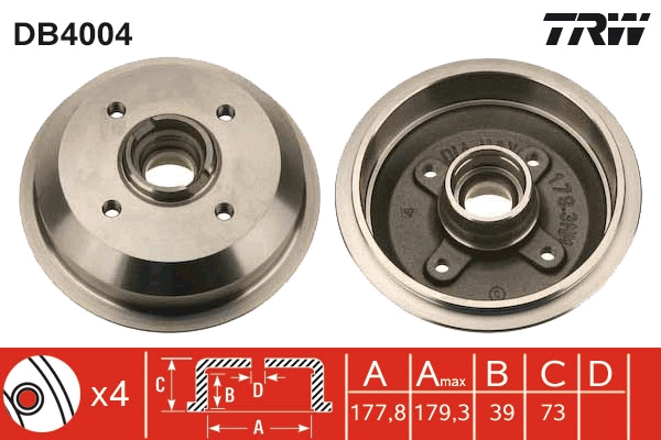 Tambur frana DB4004 TRW