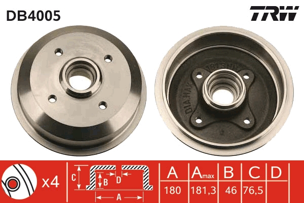 Tambur frana DB4005 TRW