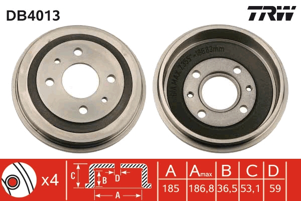 Tambur frana DB4013 TRW