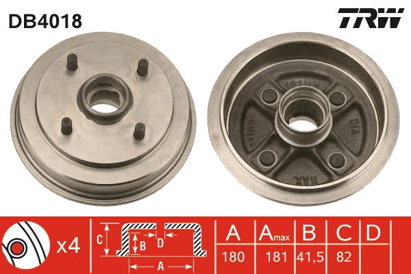 Tambur frana DB4018 TRW